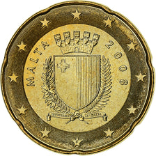 Malta, 20 Euro Cent, 2008, STGL, Messing, KM:129
