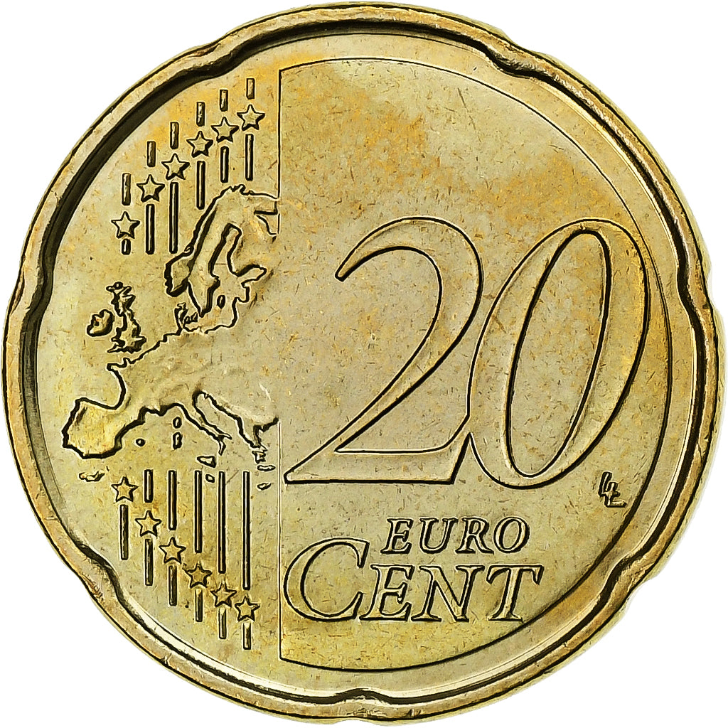 Malta, 20 Euro Cent, 2008, STGL, Messing, KM:129