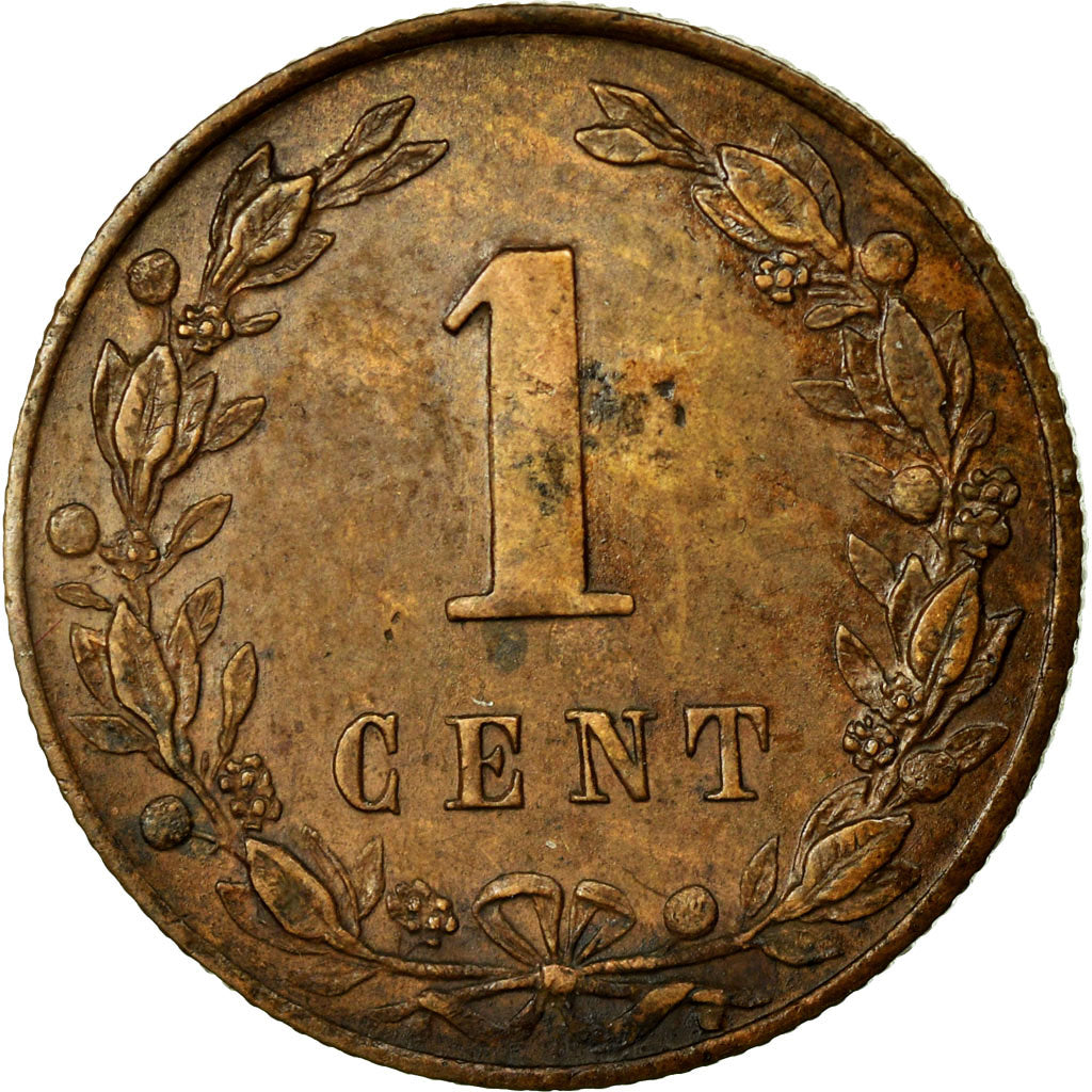 Coin, Netherlands, William III, Cent, 1880, AU(55-58), Bronze, KM:107.1