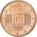 Malta, Euro Cent, 2008, MS(65-70), Copper Plated Steel, KM:125