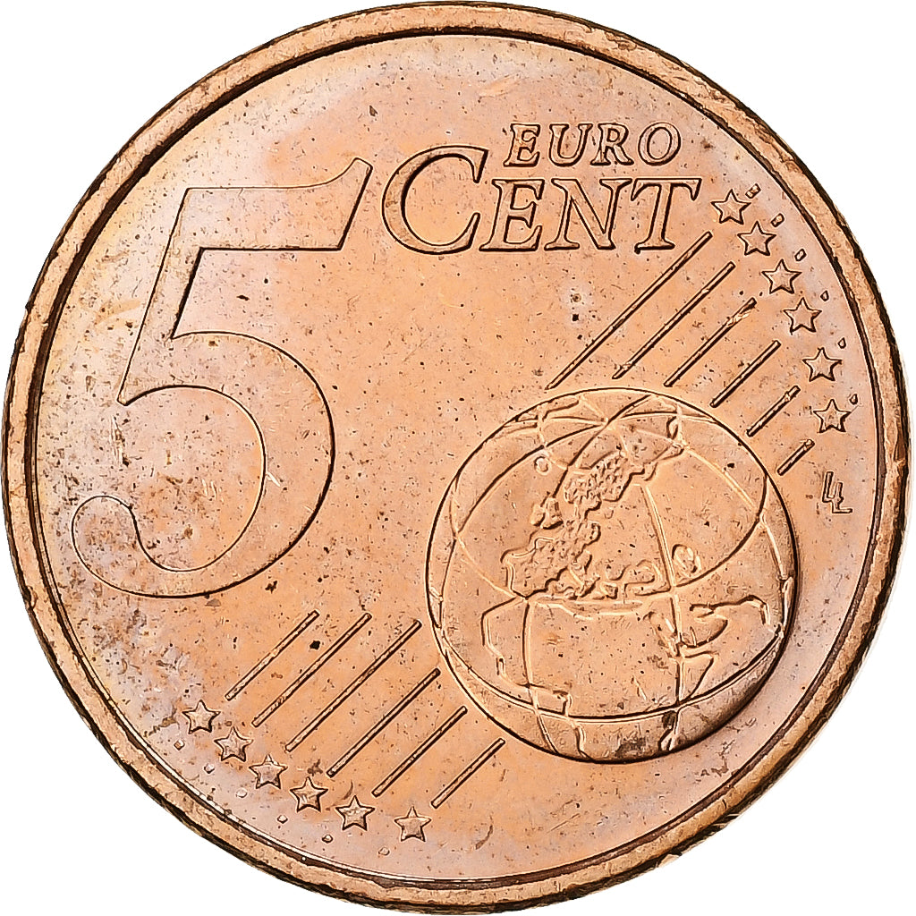 Grèce, 5 Euro Cent, 2002, Athènes, Cuivre plaqué acier, SPL, KM:183