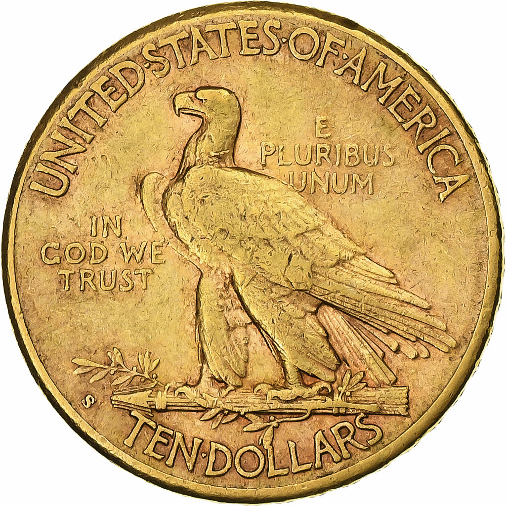 UNITED STATES, Indian Head, $10, Eagle, 1910, U.S. Mint, KM #130, EF(40-45),...
