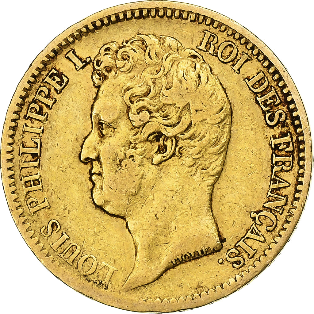 Moeda, França, Louis-Philippe, 20 Francs, 1831, Paris, EF(40-45), Dourado