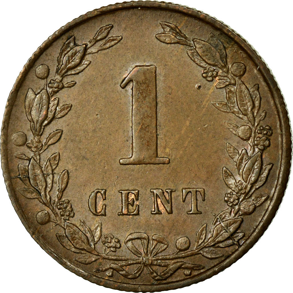 Moneda, Países Bajos, William III, Cent, 1881, EBC, Bronce, KM:107.1