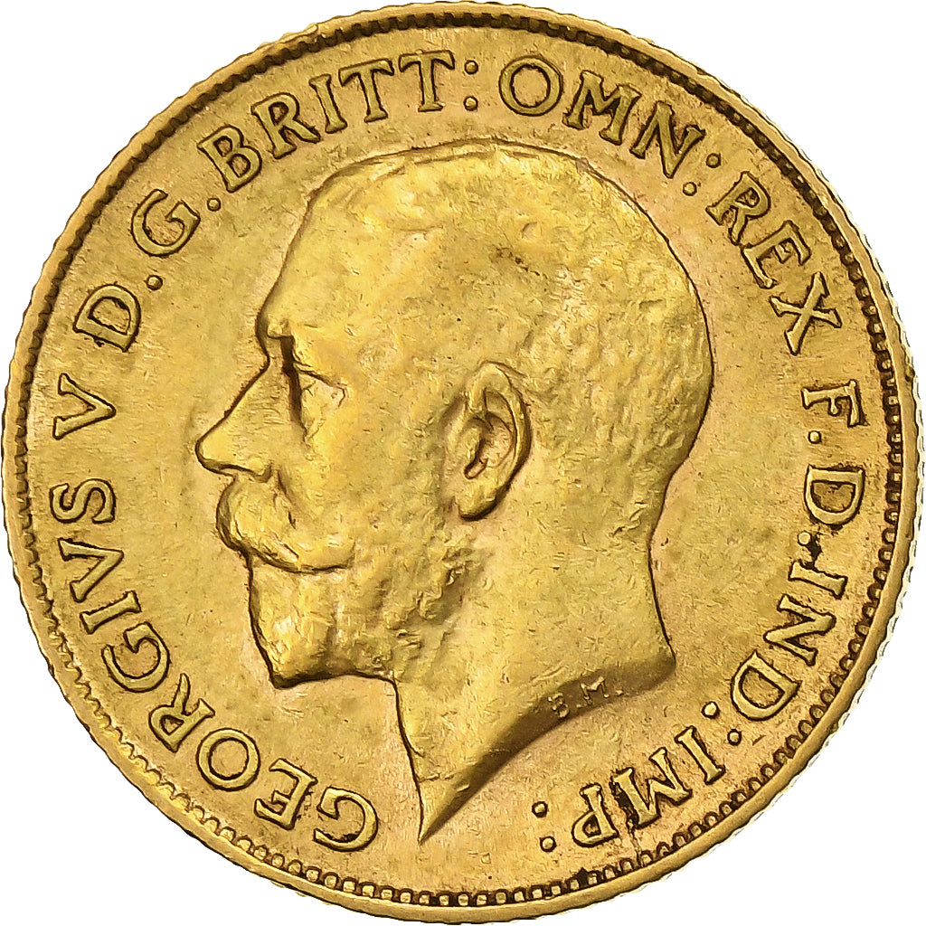 Moneta, Gran Bretagna, George V, 1/2 Sovereign, 1911, London, BB+, Oro, KM:819