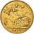 Grã-Bretanha, Edward VII, 1/2 Sovereign, 1910, Dourado, AU(50-53), KM:804