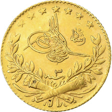Ottoman Empire, Mehmed V, 25 Kurush, AH 1327-3 / 1911, Constantinople, Gold