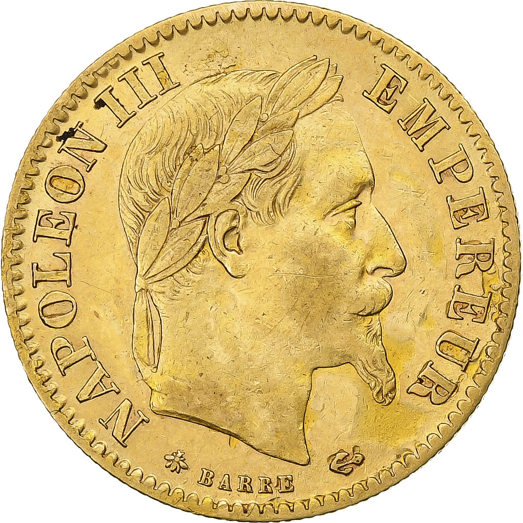 France, Napoleon III, 10 Francs, 1864, Paris, Gold, EF(40-45), Gadoury:1015
