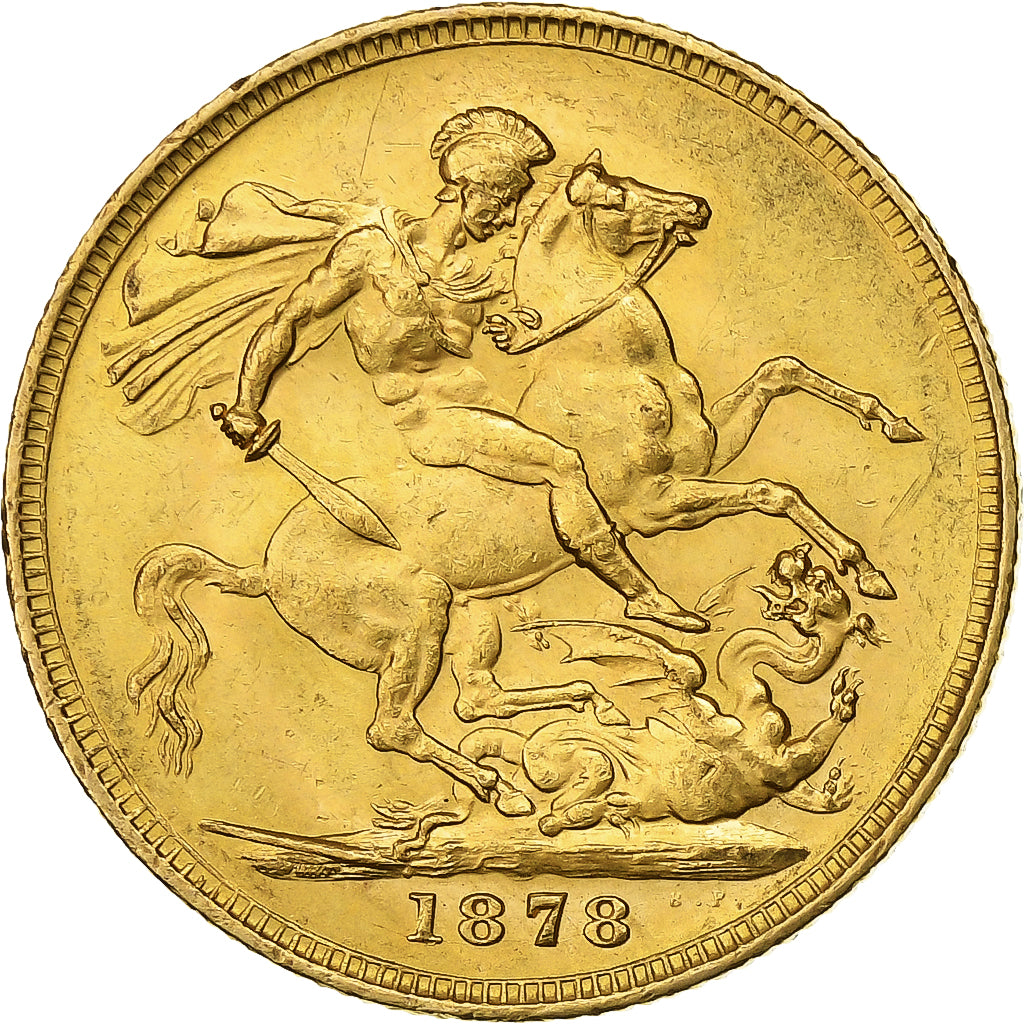 Australia, Victoria, Sovereign, 1878, Melbourne, Gold, AU(50-53), KM:7