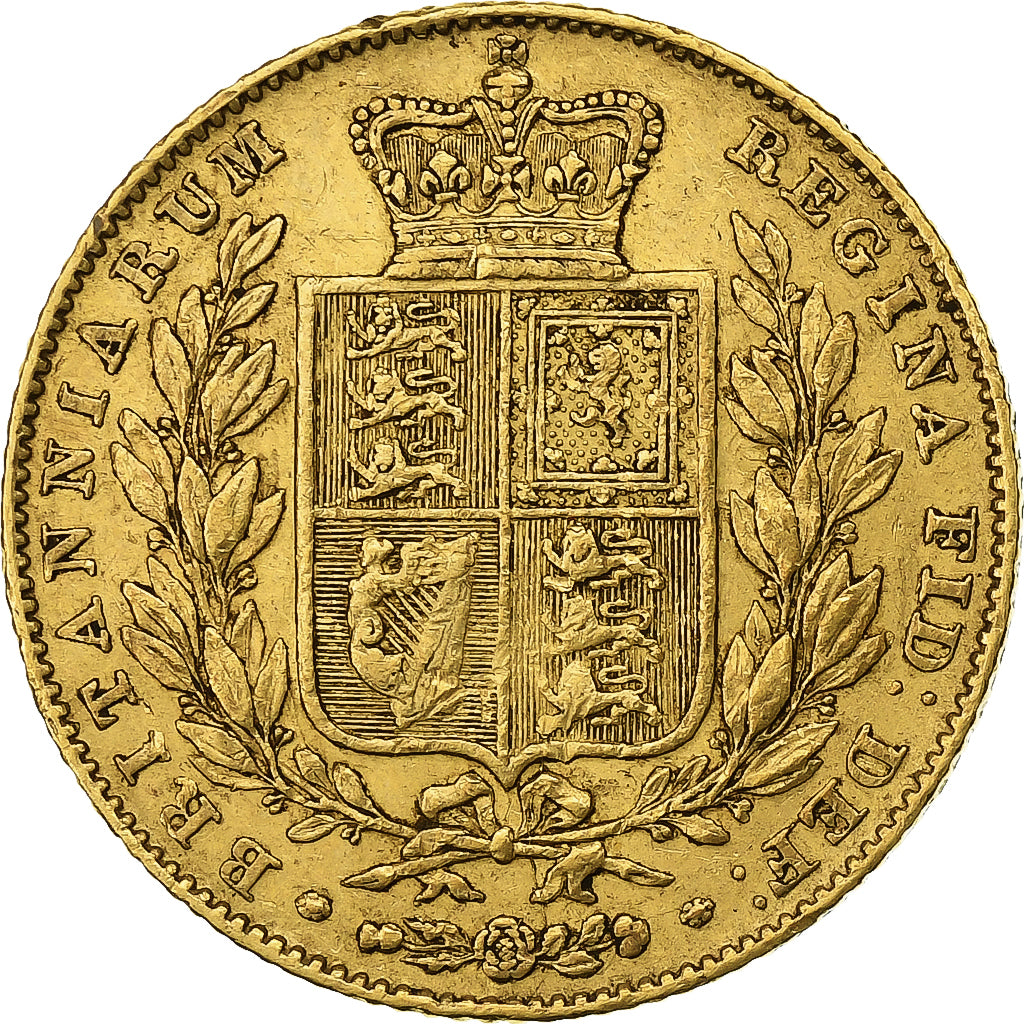 Great Britain, Victoria, Sovereign, 1844, London, Gold, EF(40-45), KM:736.1