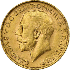 Coin, Australia, George V, Sovereign, 1917, Perth, AU(55-58), Gold, KM:29