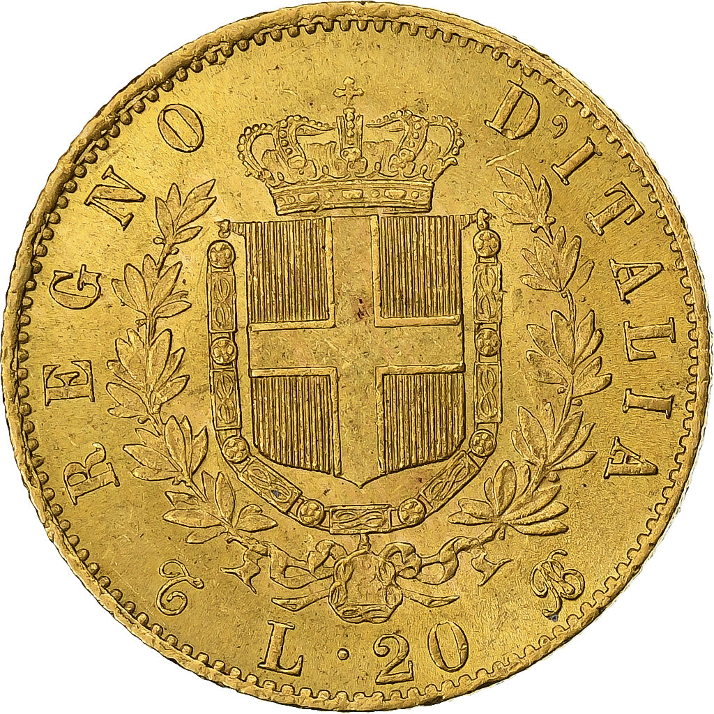 Italie, Vittorio Emanuele II, 20 Lire, 1865, Turin, Or, SUP, KM:10.1