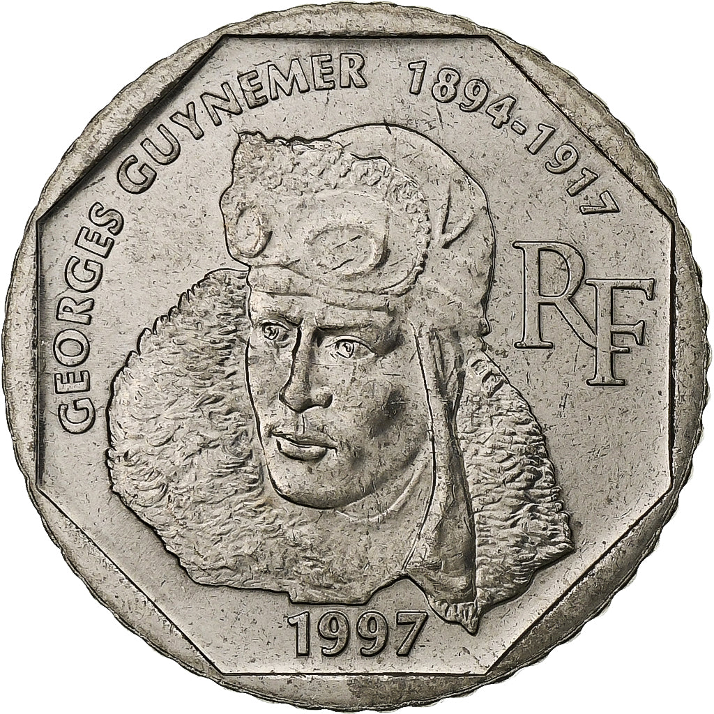 Moneta, Francia, Guynemer, 2 Francs, 1997, Paris, FDC, FDC, Nichel, KM:1187