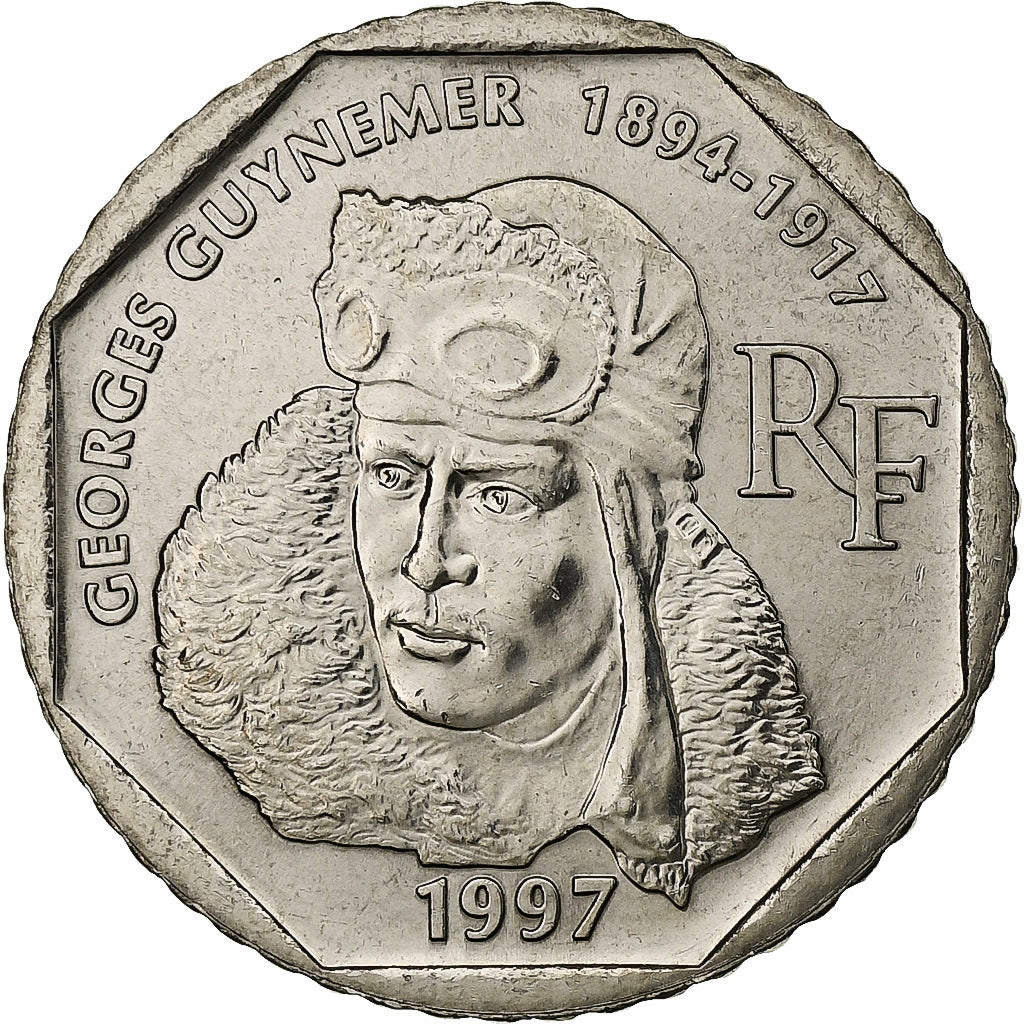 Moneta, Francia, Guynemer, 2 Francs, 1997, Paris, FDC, FDC, Nichel, KM:1187