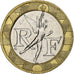Francia, 10 Francs, Génie, 1991, Bi-metallico, BB+, Gadoury:827, KM:964.1