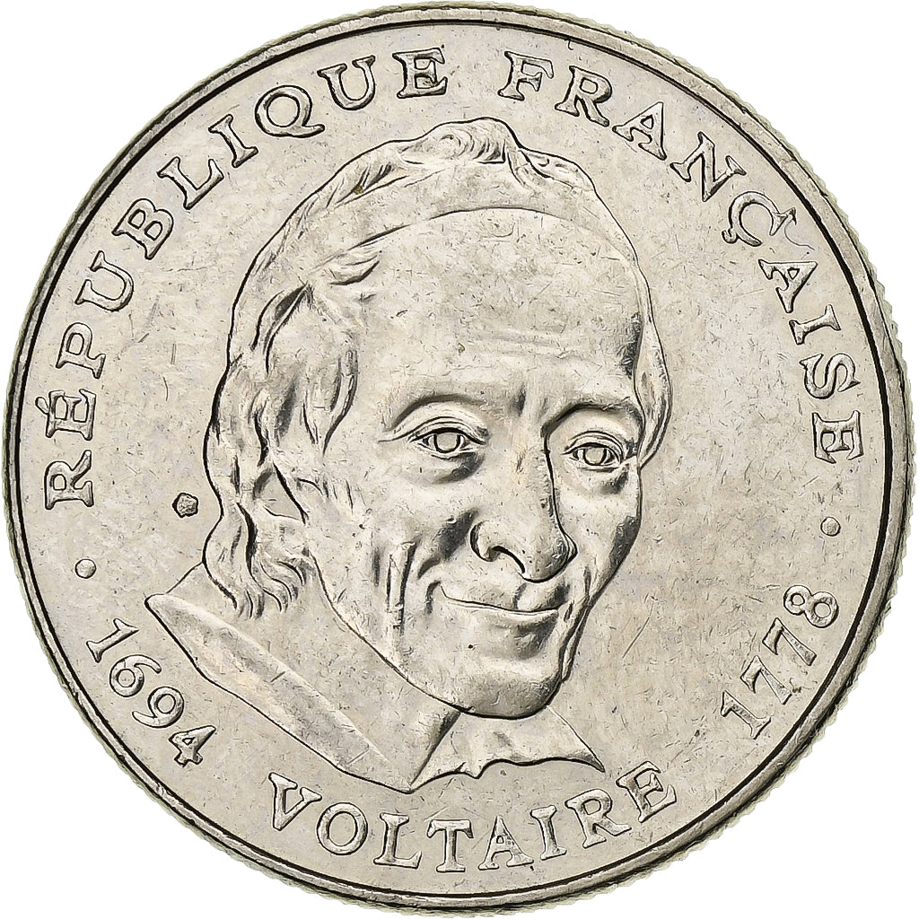 Francia, 5 Francs, Voltaire, 1994, Paris, Nichel, BB+, Gadoury:775, KM:1063