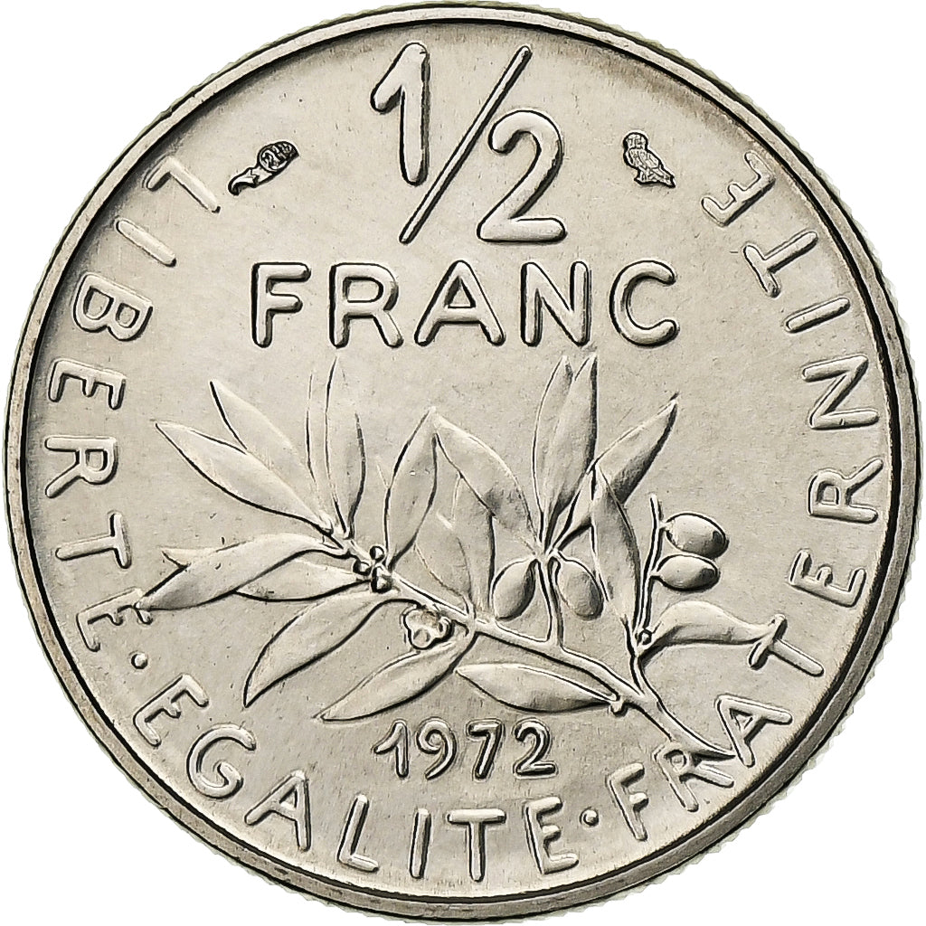Münze, Frankreich, Semeuse, 1/2 Franc, 1972, Paris, STGL, Nickel, KM:931.1