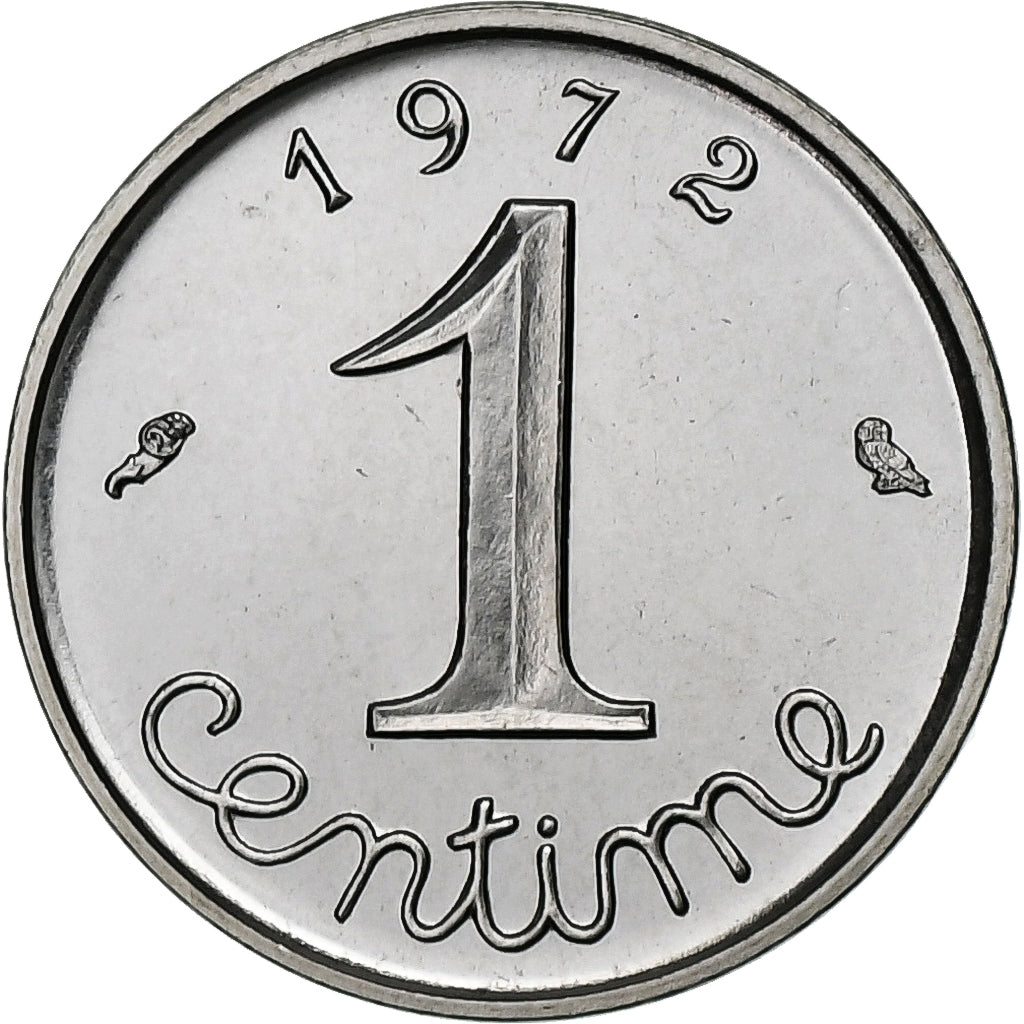 França, Centime, Épi, 1972, Paris, FDC, Aço Inoxidável, MS(65-70)
