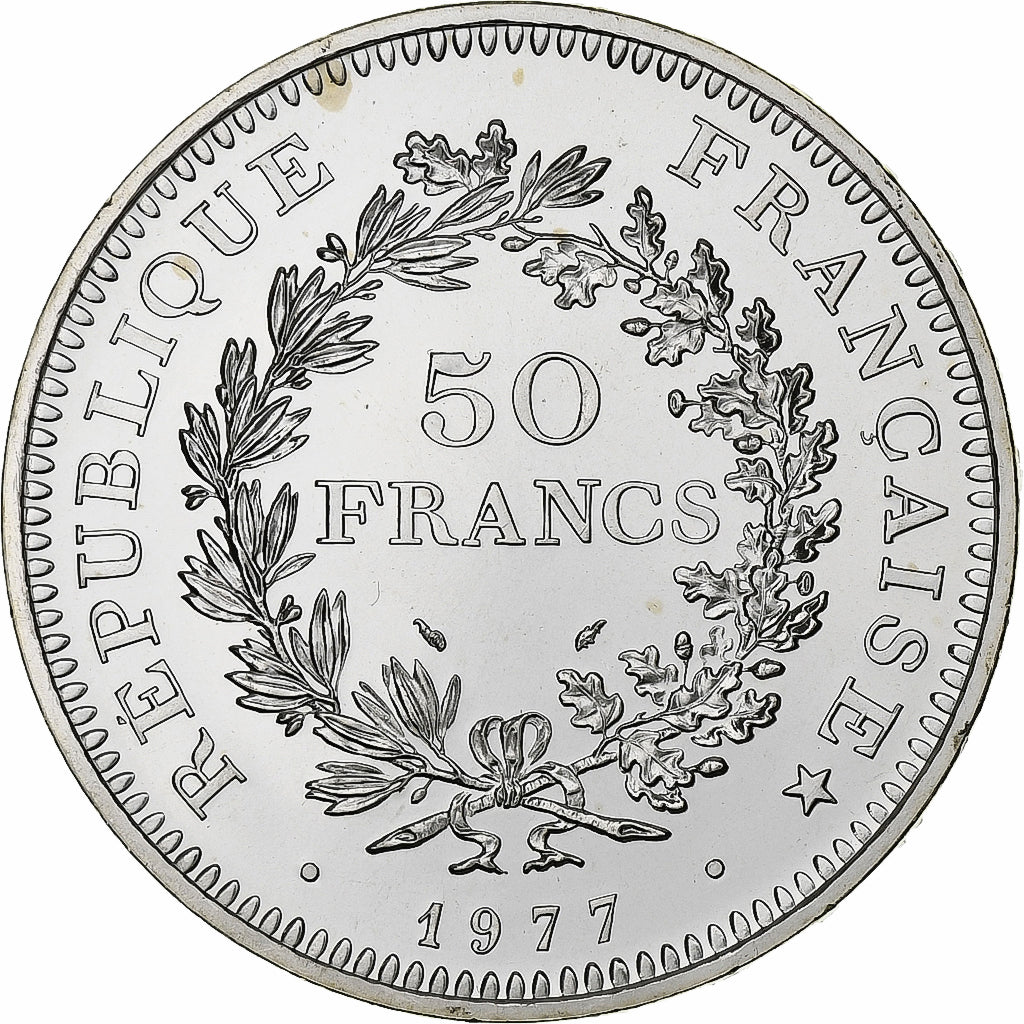 France, 50 Francs, Hercule, 1977, Paris, série FDC, Silver, MS(65-70)