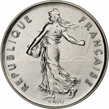 France, 5 Francs, Semeuse, 1977, Paris, série FDC, Copper-nickel, MS(65-70)