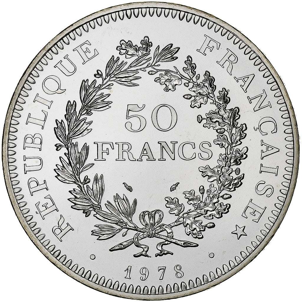 Monnaie, France, Hercule, 50 Francs, 1978, Paris, série FDC, FDC, Argent