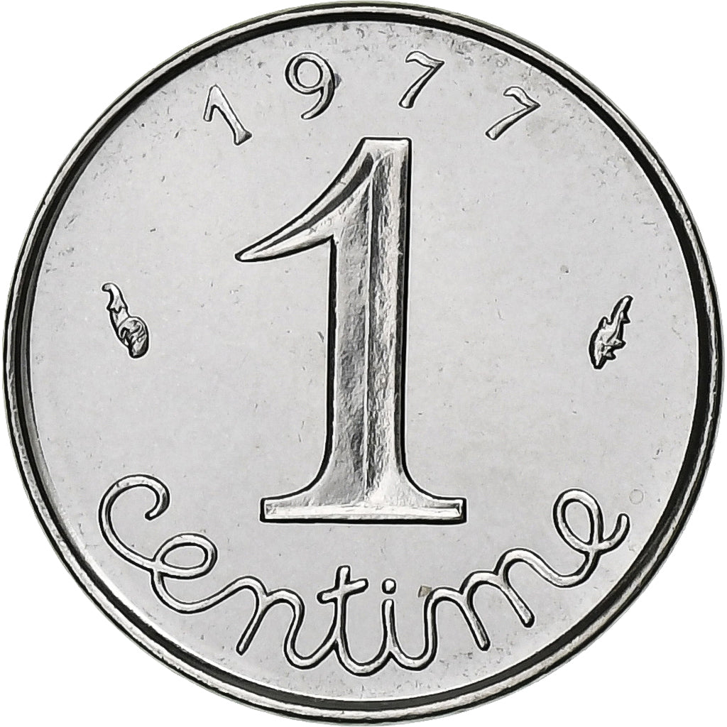 Coin, France, Épi, Centime, 1977, Paris, série FDC, MS(65-70), Stainless