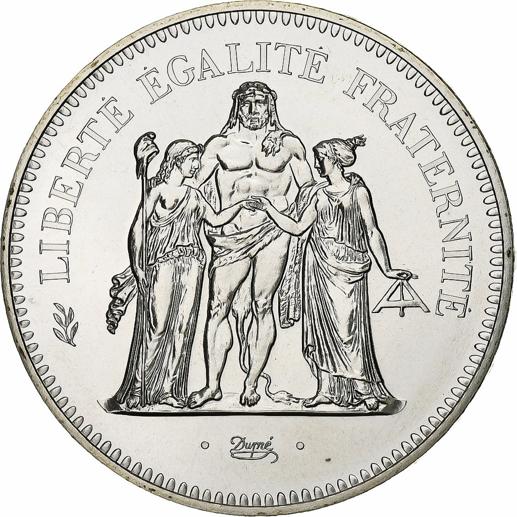 Francia, 50 Francs, Hercule, 1976, Paris, série FDC, Argento, FDC, Gadoury:882