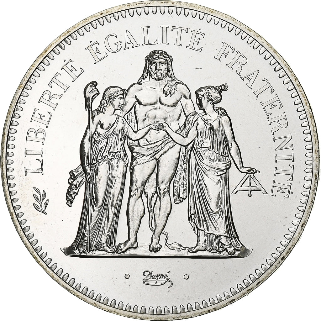 Francia, 50 Francs, Hercule, 1976, Paris, série FDC, Argento, FDC, Gadoury:882