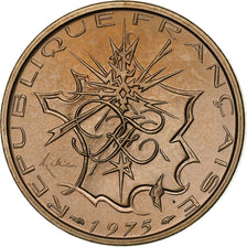 Coin, France, Mathieu, 10 Francs, 1975, Paris, FDC, MS(65-70), Nickel-brass