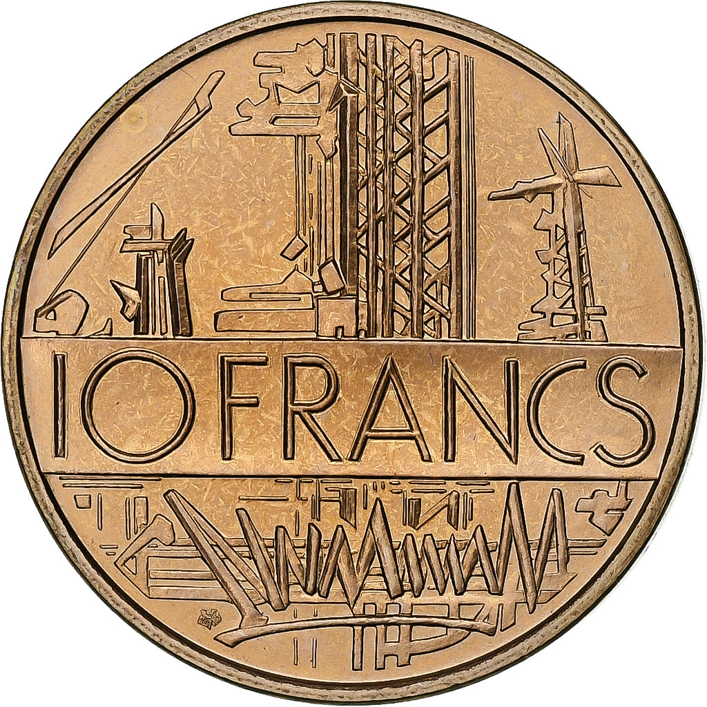 Coin, France, Mathieu, 10 Francs, 1975, Paris, FDC, MS(65-70), Nickel-brass
