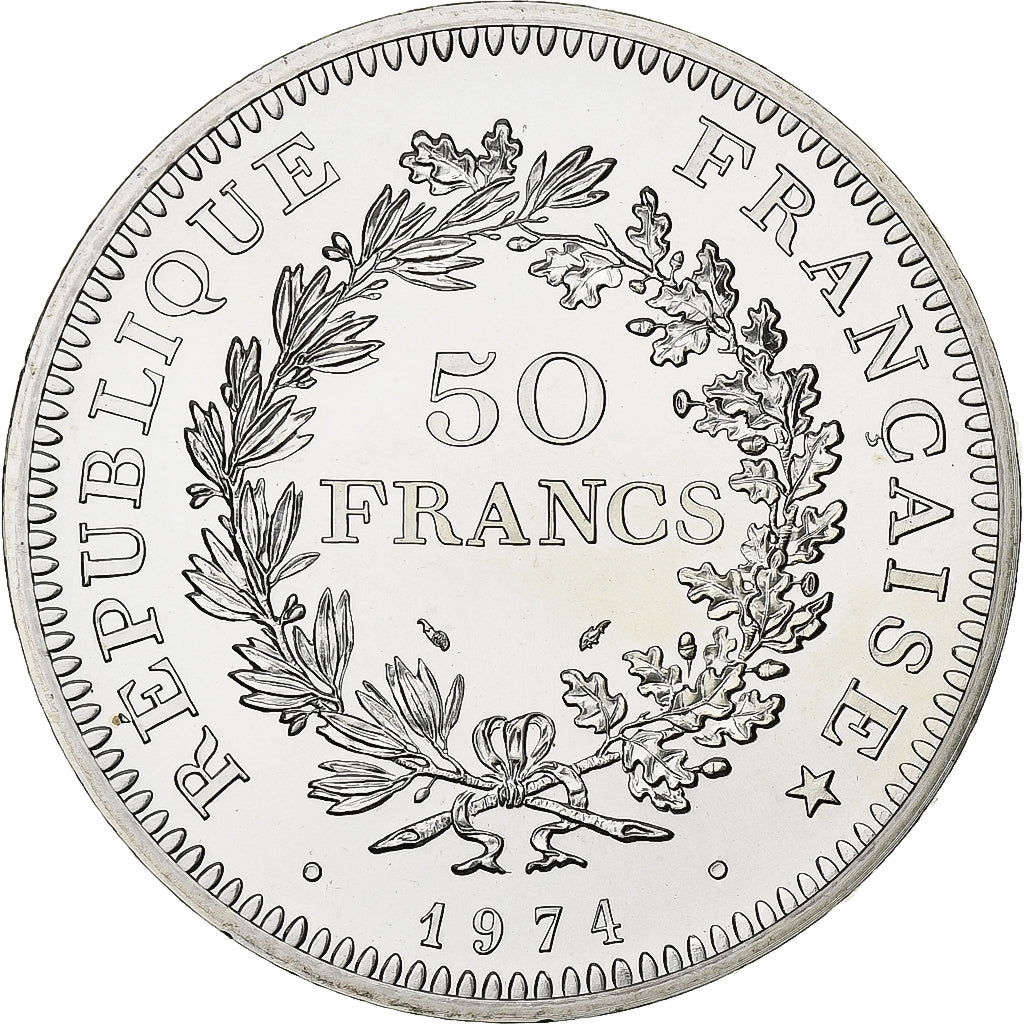 Coin, France, Hercule, 50 Francs, 1974, Paris, série FDC, MS(65-70), Silver