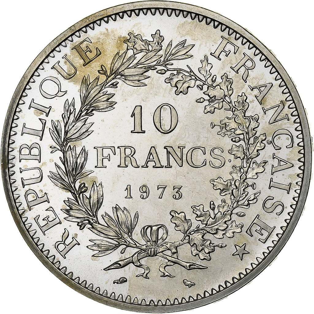 Coin, France, Hercule, 10 Francs, 1973, Paris, MS(65-70), Silver, KM:932