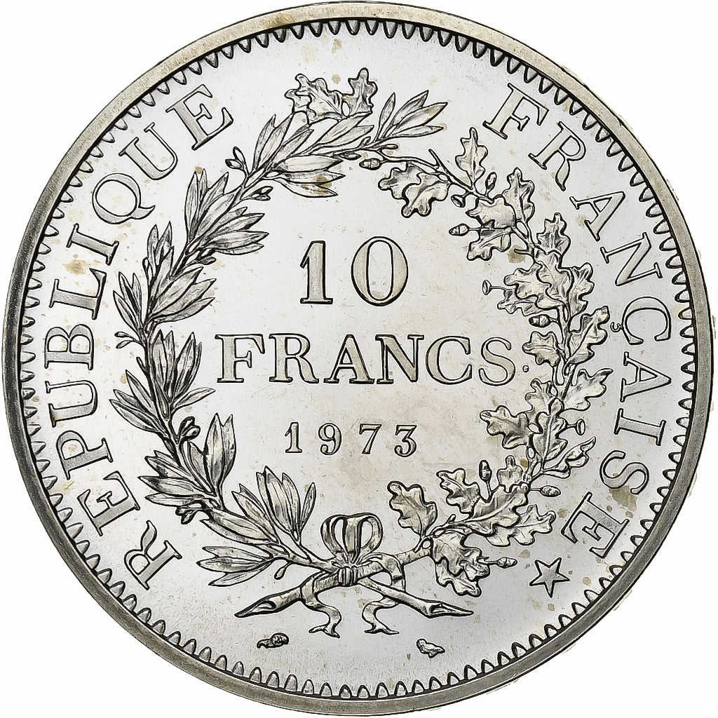 Coin, France, Hercule, 10 Francs, 1973, Paris, MS(65-70), Silver, KM:932
