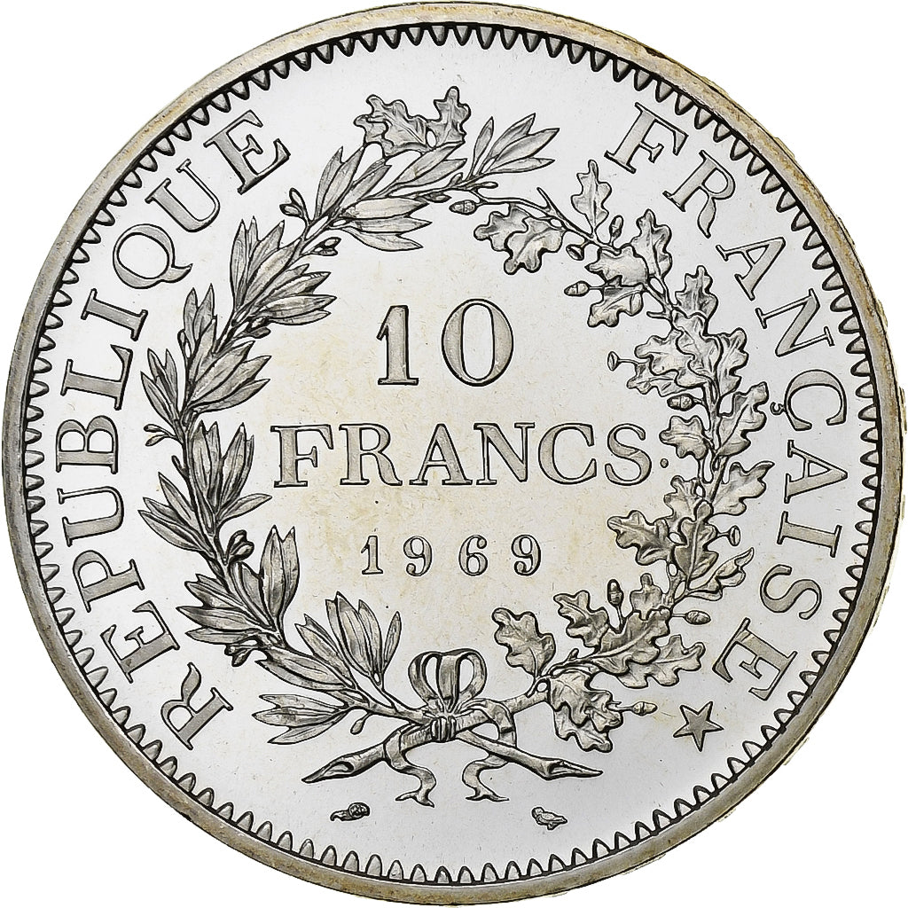France, 10 Francs, Hercule, 1969, Paris, Argent, FDC, Gadoury:813, KM:932