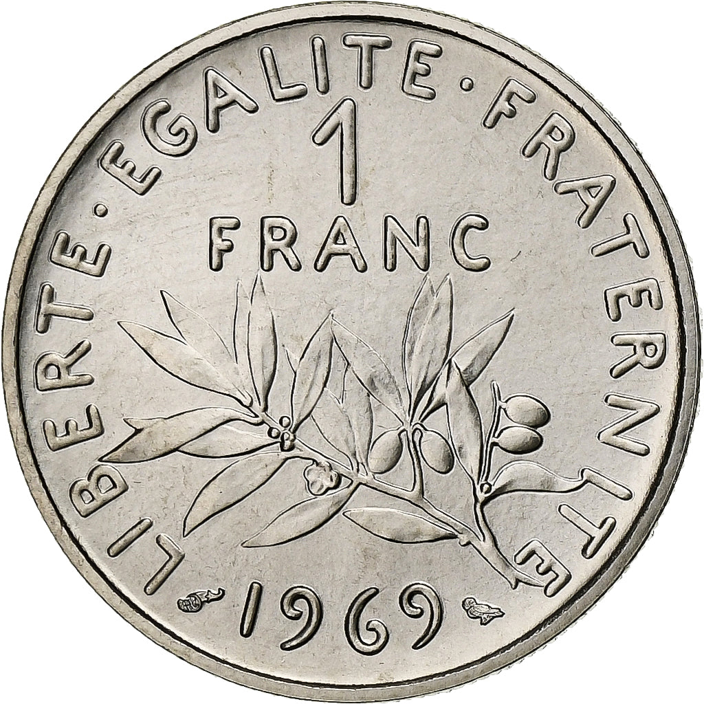 France, Franc, Semeuse, 1969, Paris, FDC, Nickel, MS(65-70), Gadoury:474