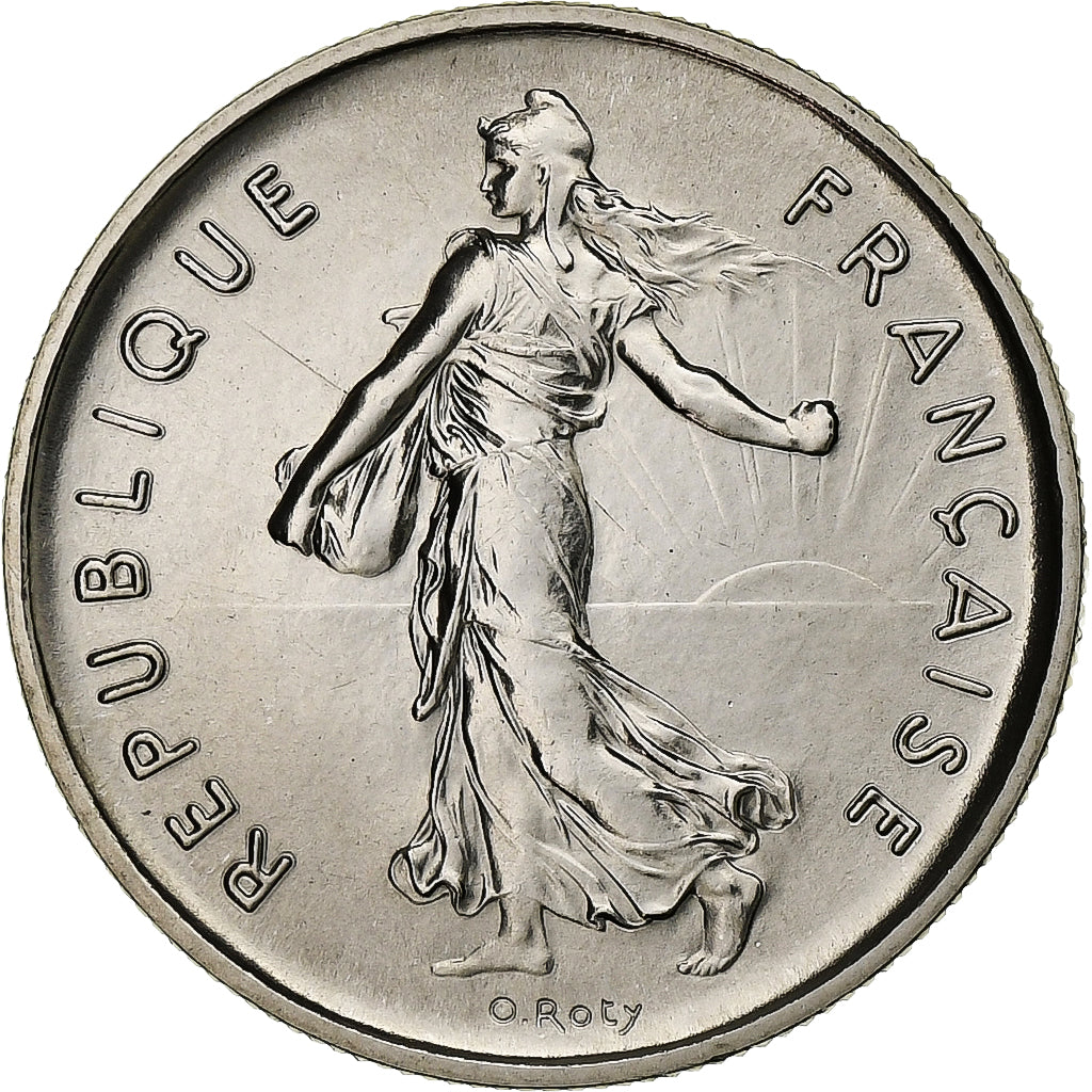 Moeda, França, Semeuse, 5 Francs, 1970, Paris, MS(65-70), Cobre-Níquel