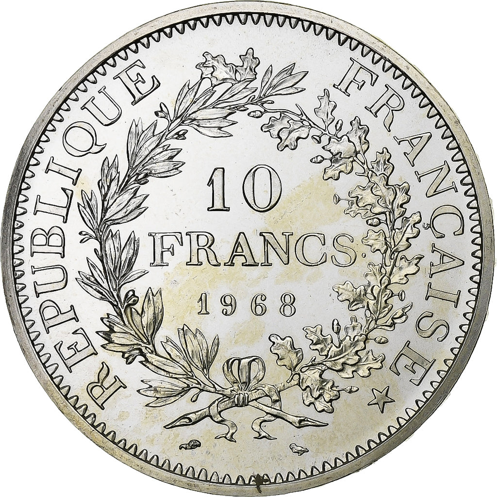 Francia, 10 Francs, Hercule, 1968, Paris, Argento, FDC
