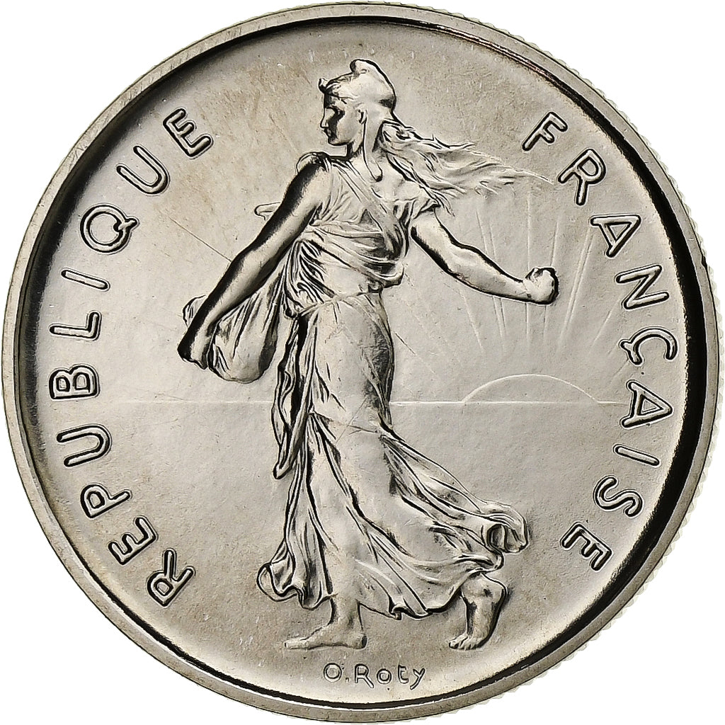 Moeda, França, Semeuse, 5 Francs, 1972, Paris, MS(65-70), Cobre-Níquel
