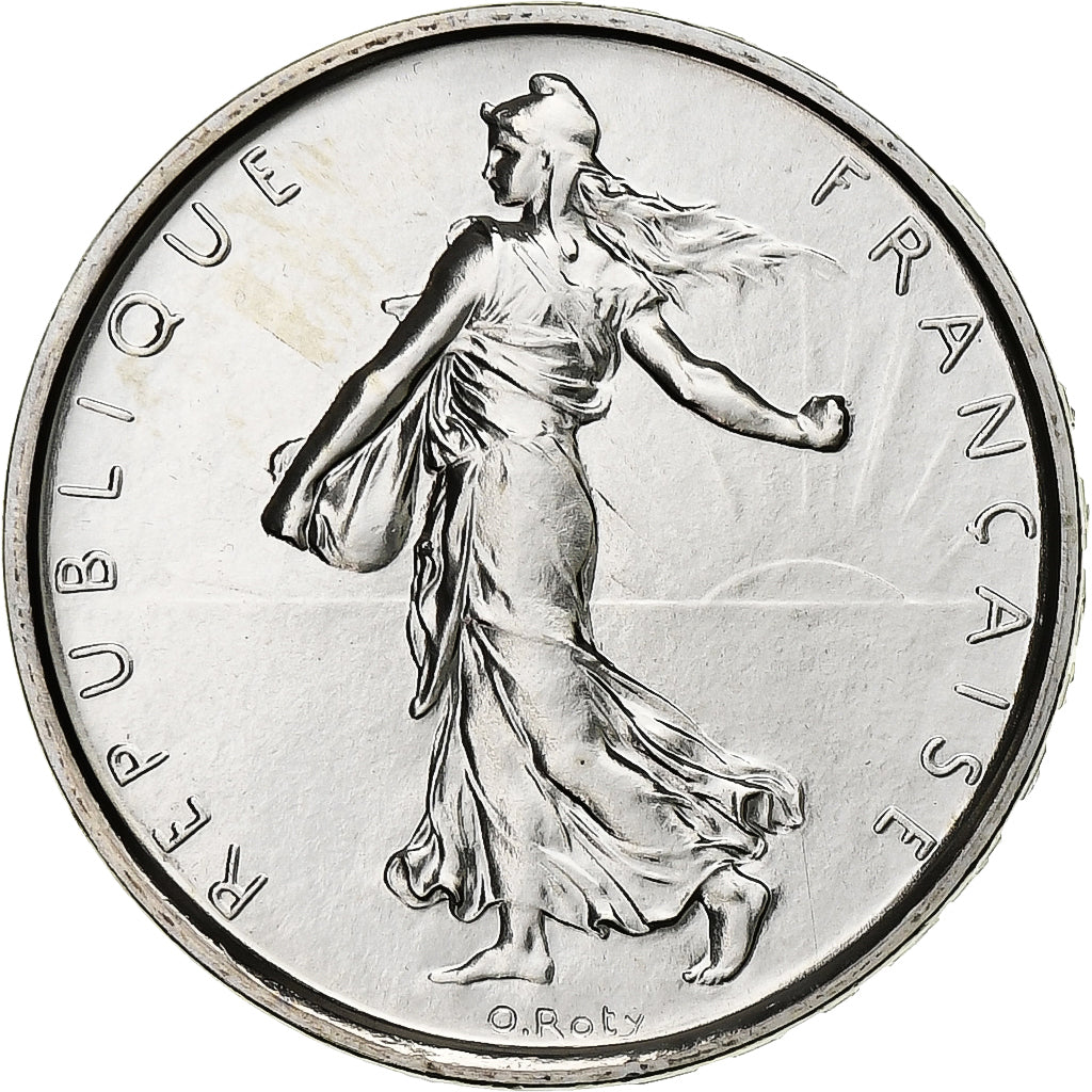 France, 5 Francs, Semeuse, 1968, Paris, Silver, MS(65-70)
