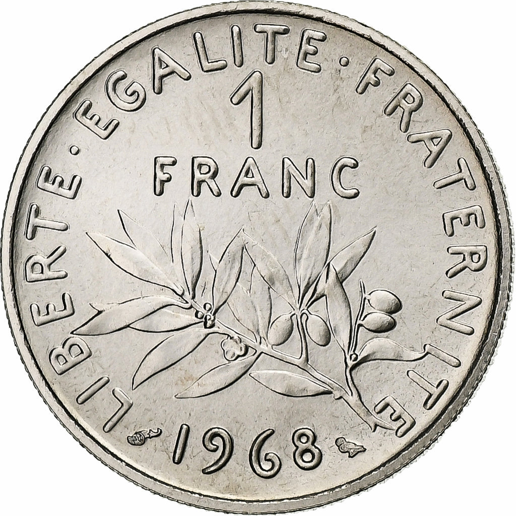 France, Franc, Semeuse, 1968, Paris, FDC, Nickel, MS(65-70), Gadoury:474