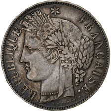 France, 5 Francs, Cérès, 1871, Bordeaux, Silver, EF(40-45), Gadoury:742