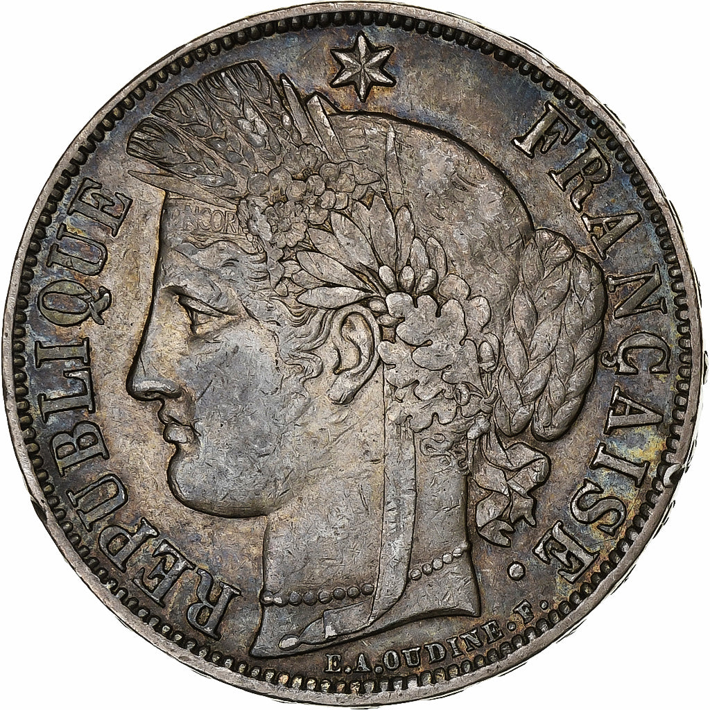 Moneta, Francia, Cérès, 5 Francs, 1870, Paris, BB+, Argento, KM:819