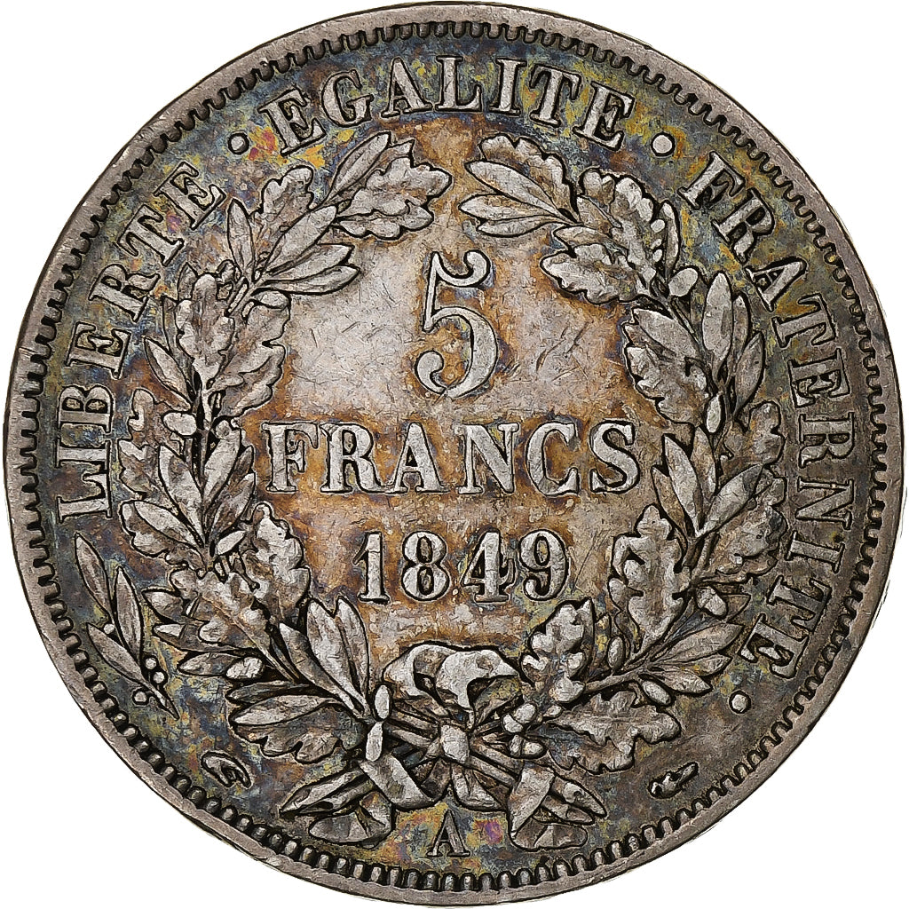 France, Cérès, 5 Francs, 1849, Paris, EF(40-45), Silver, KM:761.1, Gadoury:719