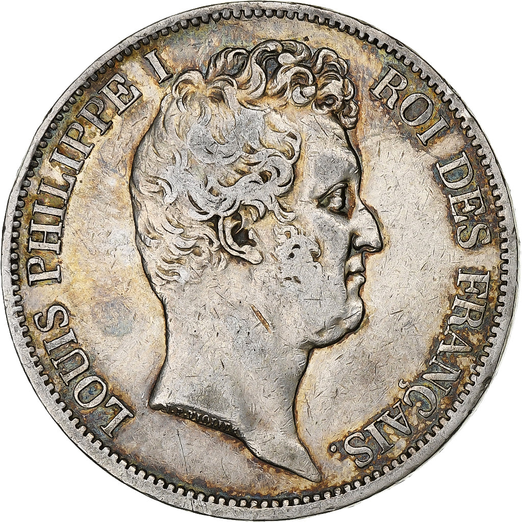 France, Louis-Philippe, 5 Francs, 1831, Paris, Tranche en relief, VF(30-35)