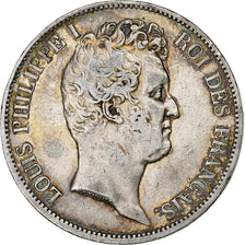 France, Louis-Philippe, 5 Francs, 1831, Paris, Tranche en relief, VF(30-35)