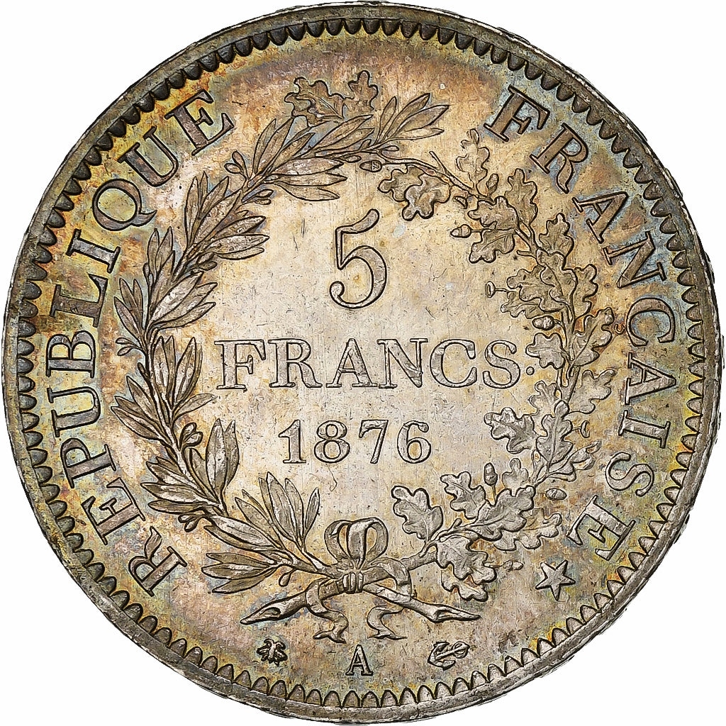 Monnaie, France, Hercule, 5 Francs, 1876, Paris, SUP, Argent, Gadoury:745a