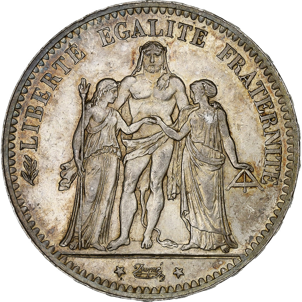 France, 5 Francs, Hercule, 1877, Paris, Argent, TTB+, Gadoury:745a, KM:820.1