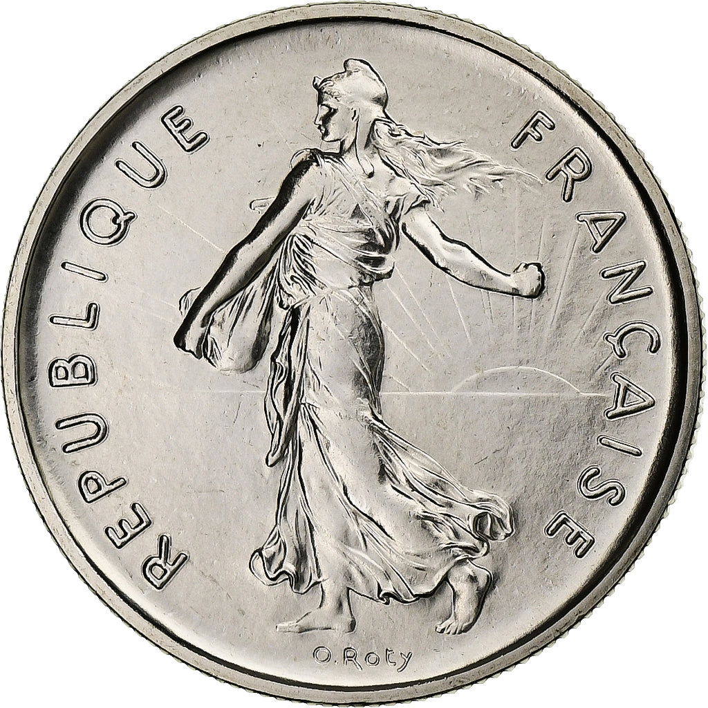 Moeda, França, Semeuse, 5 Francs, 1971, Paris, MS(65-70), Cobre-Níquel