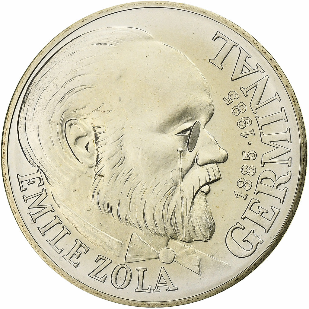 France, Emile Zola Germinal, 100 Francs, 1985, Paris, FDC, Argent, Gadoury:900
