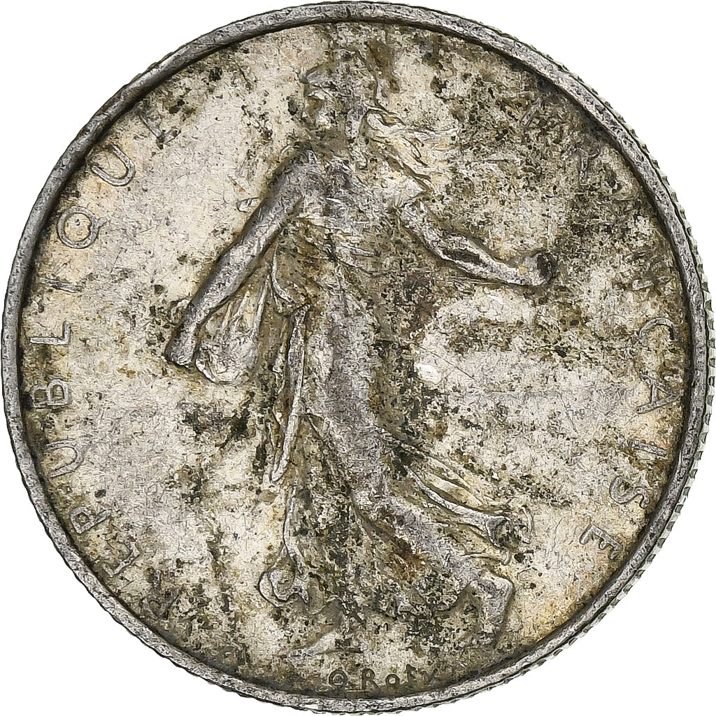 Francia, 2 Francs, Semeuse, 1912, Paris, Argento, MB+, Gadoury:532, KM:845.1